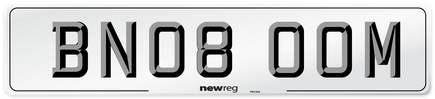 BN08 OOM Number Plate from New Reg